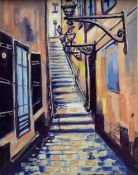 Al Hesso (Swedish Contemporary): The Stairway Gamla Stan