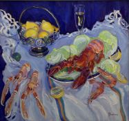 Josephine Graham (Scottish 1926-): 'Lobsters and Crayfish'