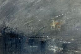 David Baumforth (British 1945-): 'Moonlight Filey Bay'