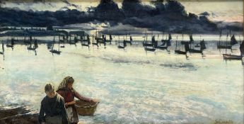 Giuseppi L Ciapelli (Exh.1884-1889): Cornish Fishing Boats - Early Morning