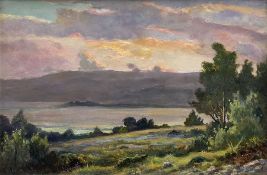 Ernest Higgins Rigg (Staithes Group 1868-1947): Evening Sunset