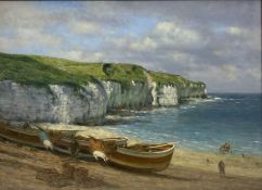 Walter Goodin (British 1907-1992): Cobles at North Landing Flamborough