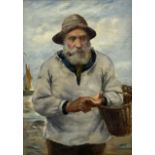 David W Haddon (British fl.1884-1914): The Old Fisherman