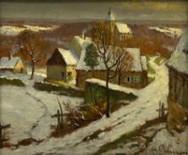 Clemens Prüssen (German 1888-1966): Winter Landscape in the Eifel near Daun