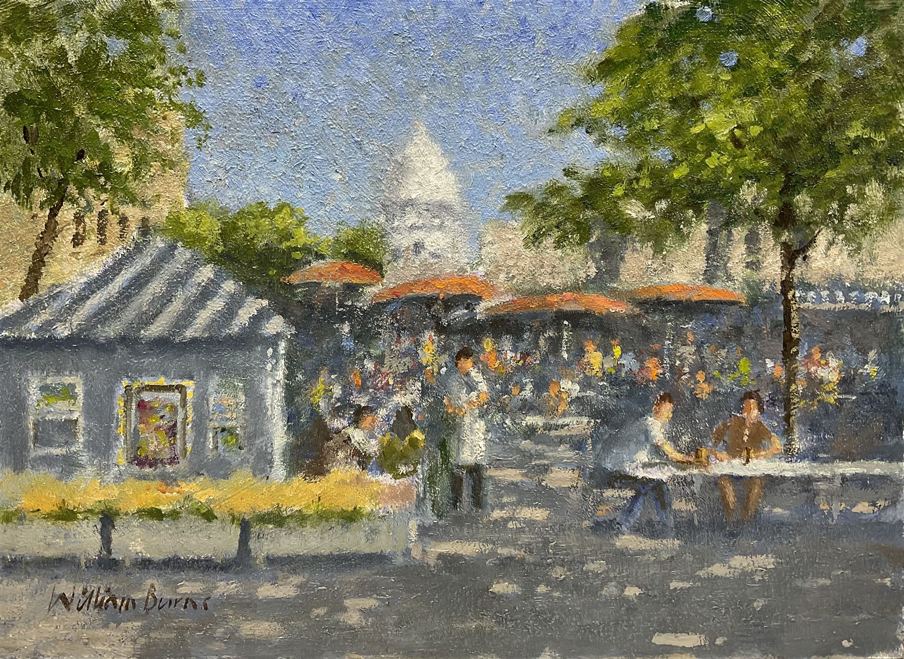 William Burns (British 1923-2010): 'A Street Cafe Montmartre'