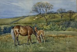 John Atkinson (Staithes Group 1863-1924): 'The Late Foal'