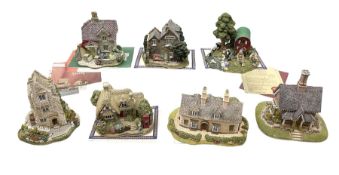 Seven Lilliput Lane cottages from the British and English collections