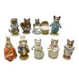 Nine Beswick Beatrix Potter figures