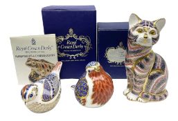 Three Royal Crown Derby paperweights