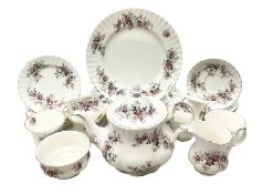 Royal Albert Lavender Rose pattern tea service for six place settings