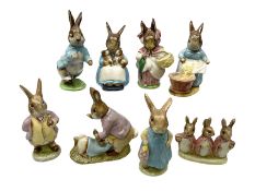 Eight Beswick Beatrix Potter figures