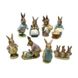 Eight Beswick Beatrix Potter figures