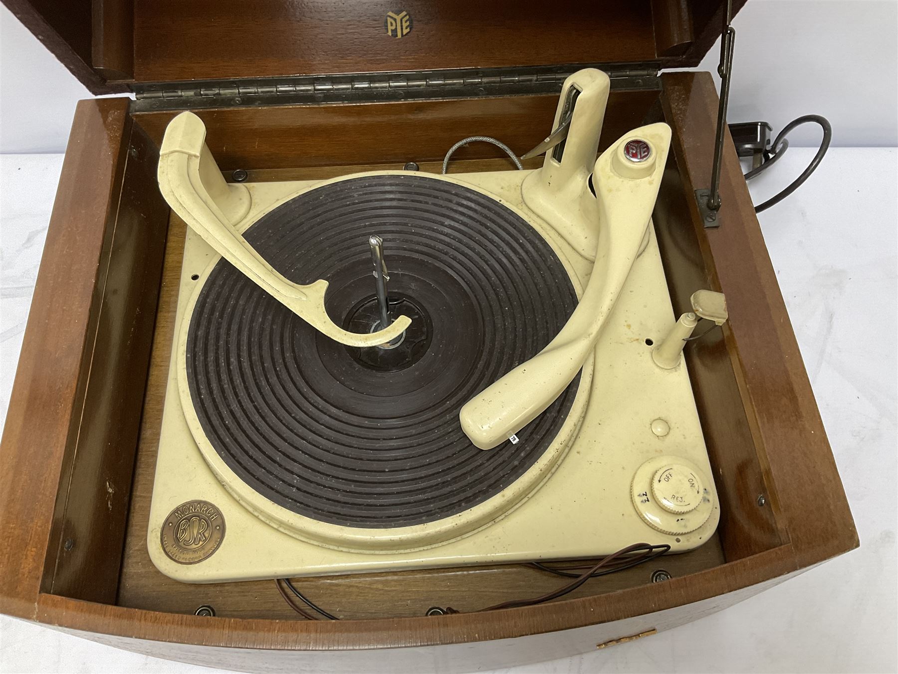 Three 1950s Pye Black Box Hi-Fi gramophones in mahogany cases - Image 8 of 11