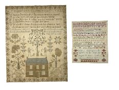 Two 19th century needlework samplers