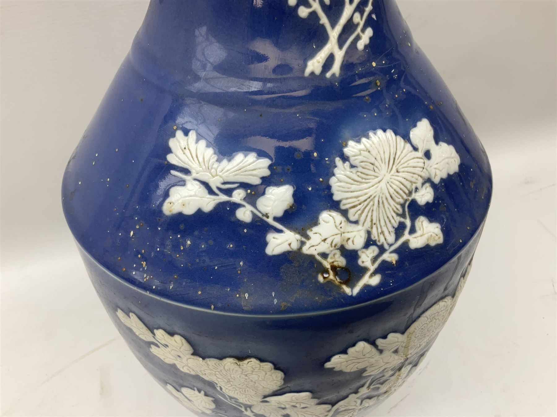 Chinese blue and white floor vase - Image 3 of 7