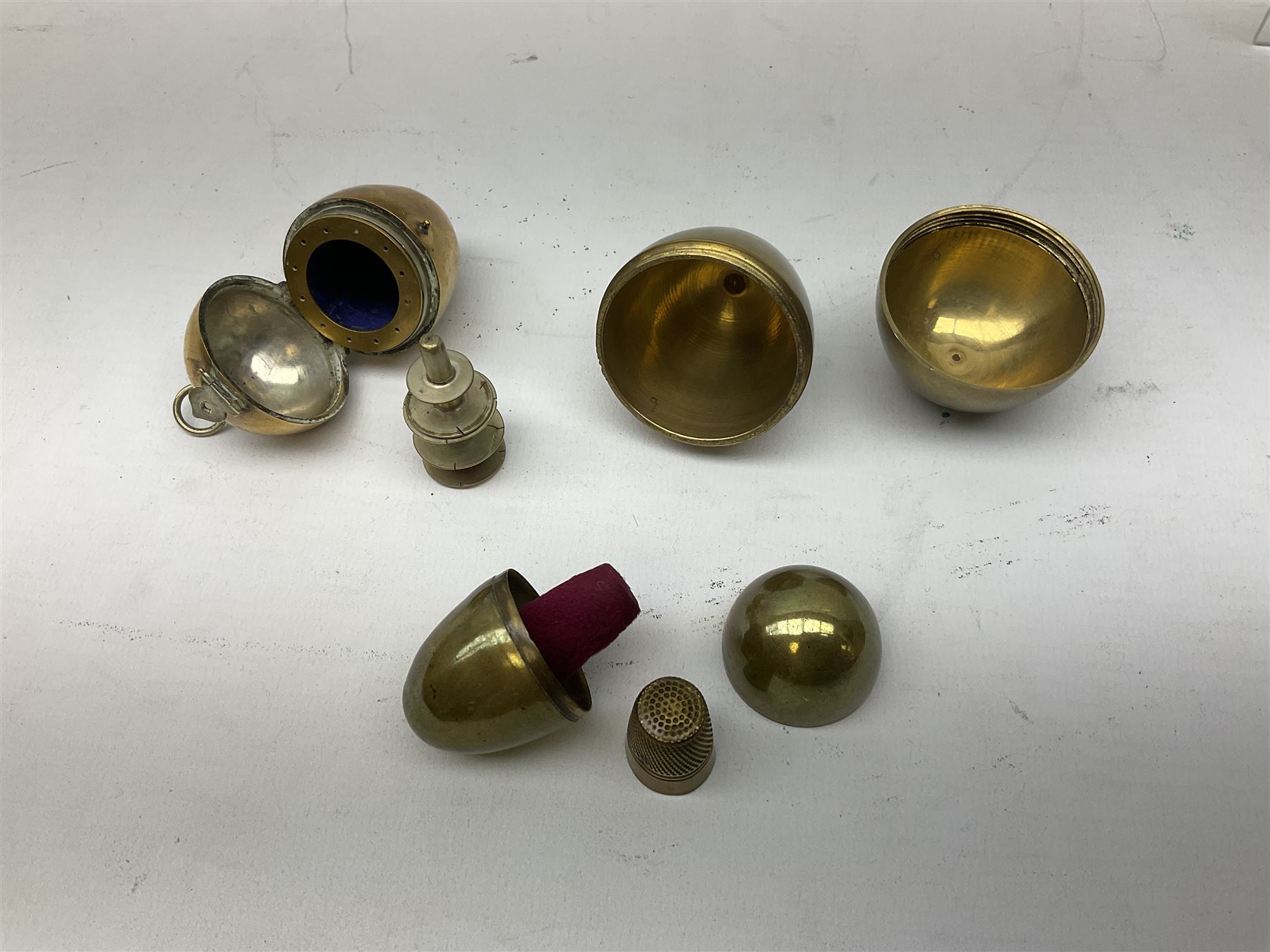 Eleven 19th century and later metal thimble cases - Image 3 of 4
