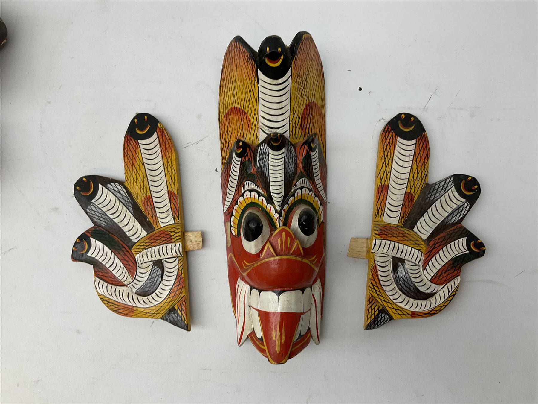 Sri Lankan Cobra mask depicting the demon Naga Raksha - Image 4 of 7