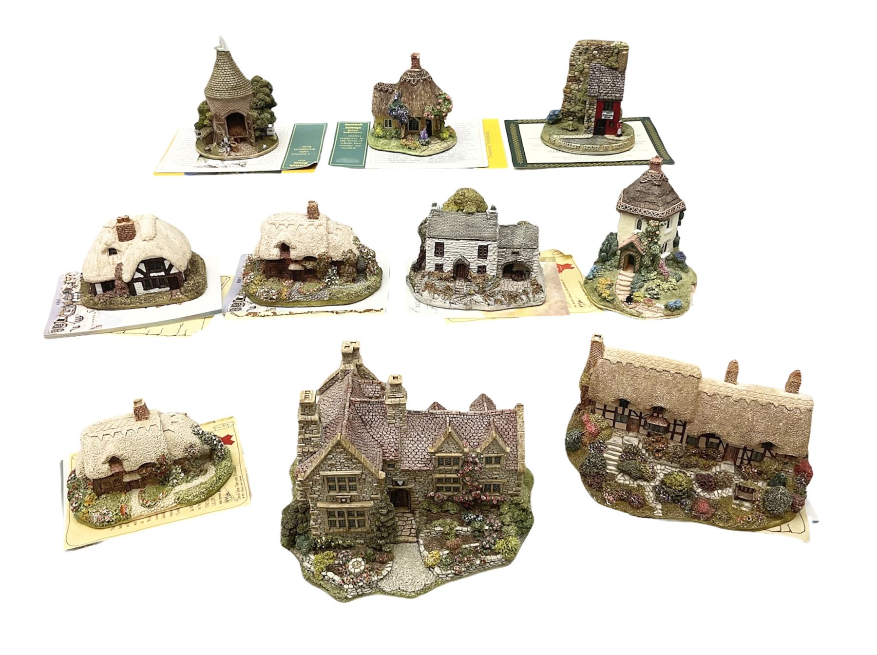 Ten Lilliput Lane cottages from the British and English collections to include Armada House