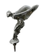 Chromium plated Rolls Royce Spirit of Ecstasy style car mascot; unmounted H12cm