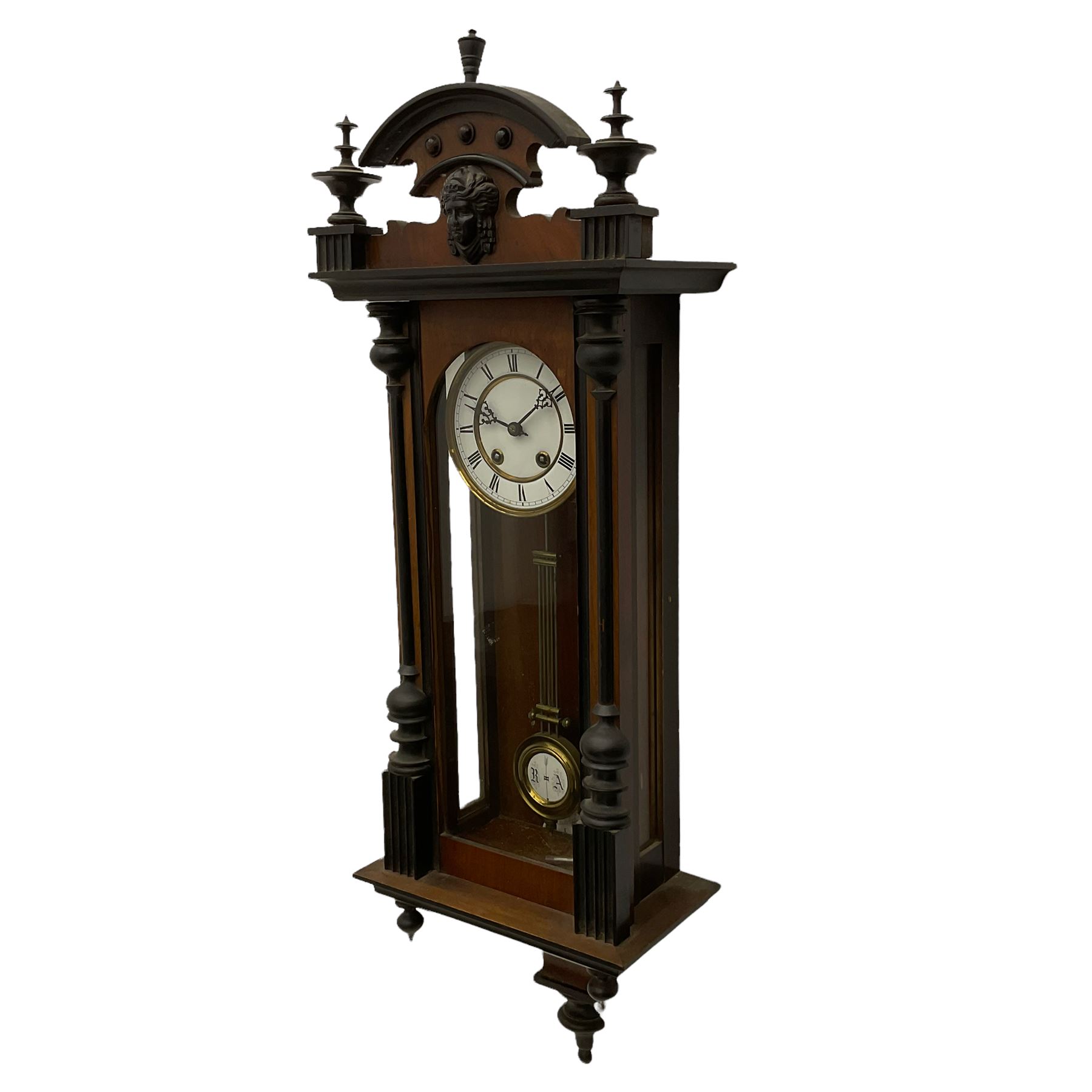 A spring driven �Vienna� regulator in a mahogany and ebonised case - Image 2 of 3