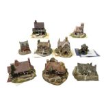 Nine Lilliput Lane cottages from the British and English collections to include Crown Inn