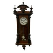 A spring driven �Vienna� regulator in a mahogany and ebonised case