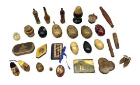 Collection of wooden sewing accessories