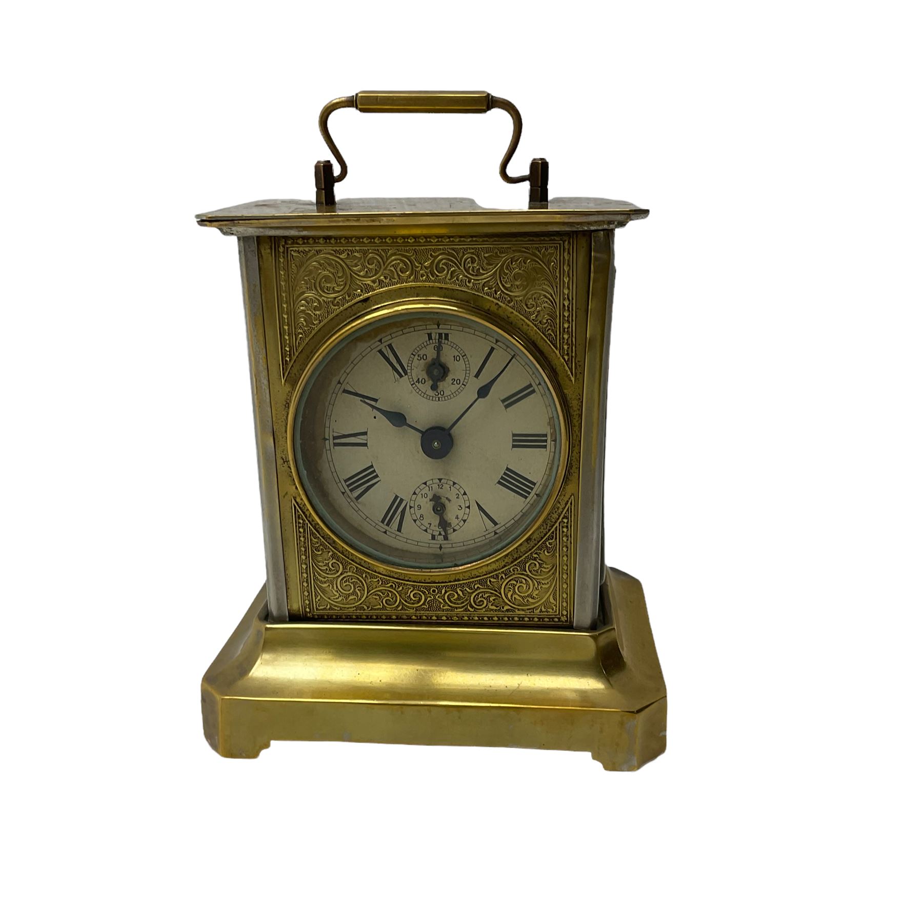 A German Juhngans �Joker� carriage clock with a musical alarm c1890