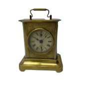 A German Juhngans �Joker� carriage clock with a musical alarm c1890