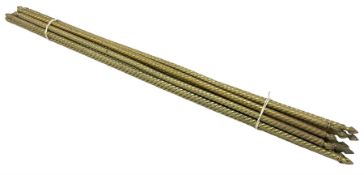 Group of brass stair rods of wrythen twist form