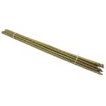 Group of brass stair rods of wrythen twist form