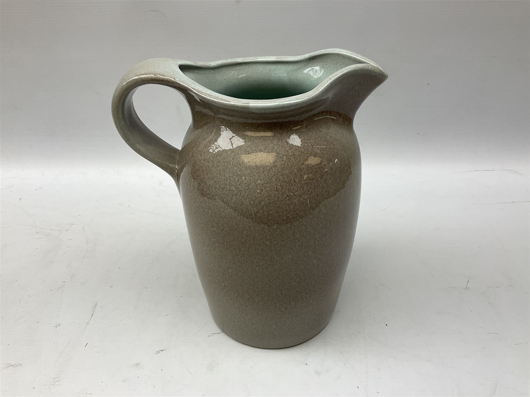 Studio pottery jug with applied decoration in the form of a bird on a brown ground H24cm - Image 3 of 4