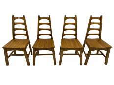 Four beech chairs