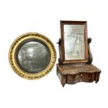 Walnut dressing table mirror