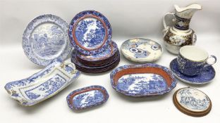 Group of 19th century and later ceramics