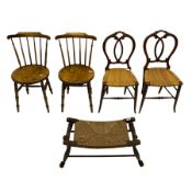 Four Victorian chairs