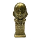 Brass money box in the form of Humpty Dumpty