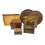 Three mahogany boxes