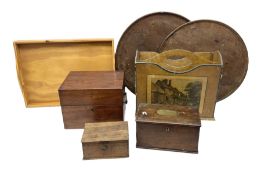 Three mahogany boxes