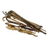 Quantity of wood walking sticks etc