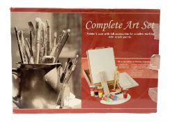Complete art set; 'painter's case with full accessories for creating working with acrylics paints' i
