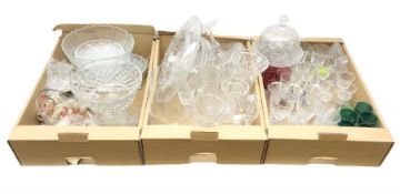 Collection of glassware to include a large footed bowl