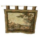 Wall hanging tapestry Country bridge scene