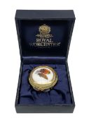 Royal Worcester porcelain pill box from The Connoisseur Collection