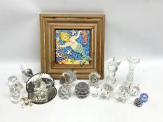 Collection of glass figures and ornaments