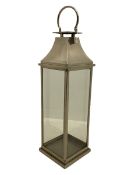 Chrome finish floor lantern