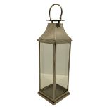 Chrome finish floor lantern