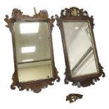 Two ornately carved wall mirrors with gilt detailing for restoration