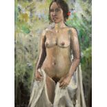 Malcolm Ludvigsen (British 1946-): 'Donna' - Full Length Female Nude