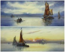W R Arnold (British early 20th century): 'Moonrise' and 'A Golden Eve'